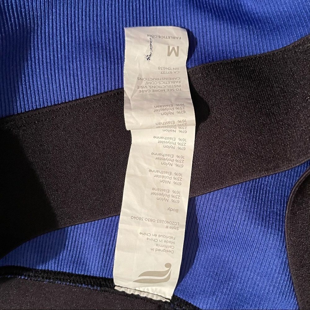 Fabletics Ribbed Bright Blue Compression Leggings - image 4